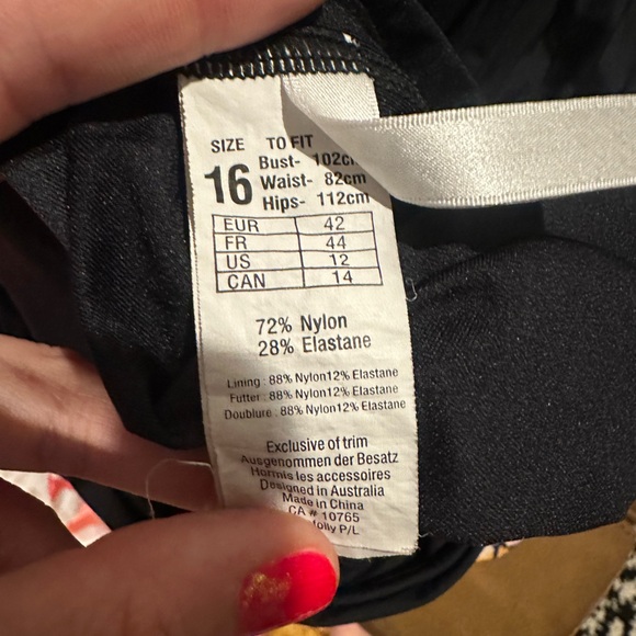 Seafolly Black & Floral Boyleg Maillot Swimsuit - Picture 8 of 8